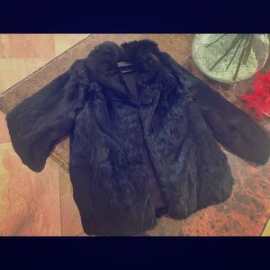 Black Faux Fur Coat